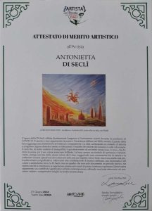 Attestato di Merito Artistico al premio "Artista nella Storia" di Antonietta Di Seclì