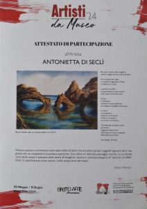 Artisti '24 Mondadori, attestato per Antonietta Di Seclì