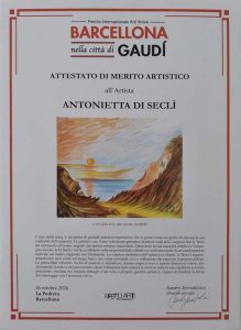 Attestato di Merito Artistico di Antonietta Di Seclì, Premio Barcellona